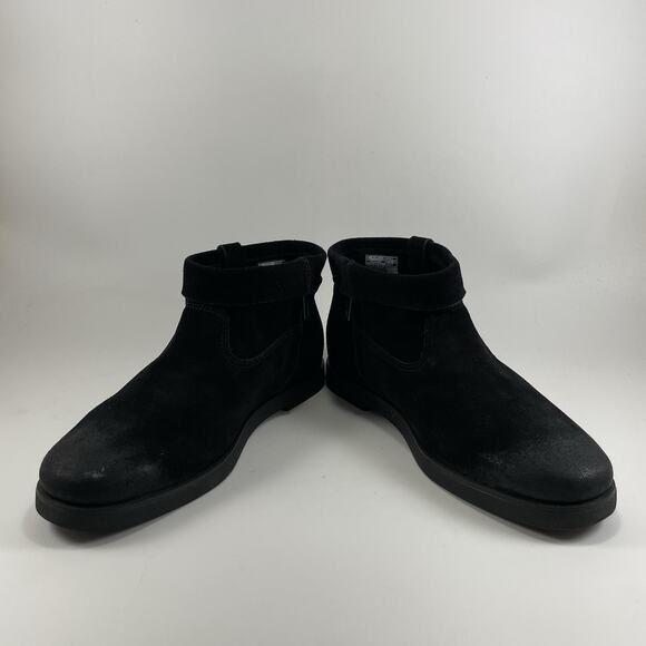 UGG Josefene Cuff Boot Black Suede Short Ankle Womens Size 10 Booties Slip On - Picture 9 of 11